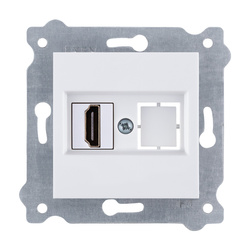 HDMI aljzat dugóval Fehér 269/01E EXEN