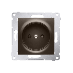 Simon 54 Premium Barna matt földetlen aljzat, biztonsági zsaluval, csavaros csatlakozók, DG1Z.01/46