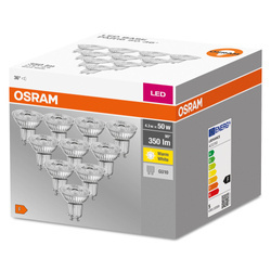Szett 10x LED izzó GU10 4.3W 2700K 350lm 36° Osram