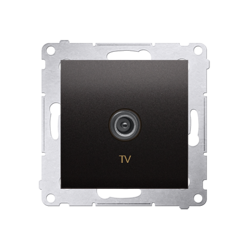 Simon 54 Premium Antracit, szimpla TV-antenna aljzat (moduláris) DAK1.01/48