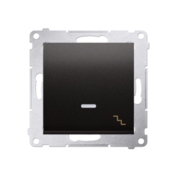 Simon 54 Premium Antracit lépcsőkapcsoló LED háttérvilágítással (moduláris) gyorscsatlakozó, DW6L.01/48