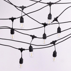 Kerti LED fényfüzér 10m +10 x G45 E27 1W 2700K