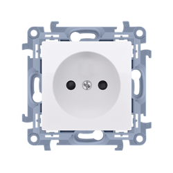 Elektromos aljzat egyszerű földelés nélkül (modul) 16A 250V fehér Simon 10