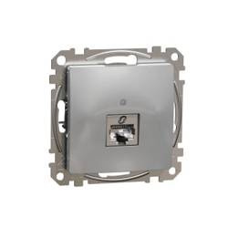 Gniazdo komputerowe rJ45 kat.6 STp srebrny IP20 SDD113461S Sedna Design Schneider electric