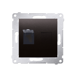 Simon 54 Premium Antracit, szimpla, számítógép aljzat RJ45 6-os kat. biztonsági zsaluval D61.01/48