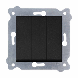 Háromszoros kapcsoló Fekete metál 213/14E EXEN