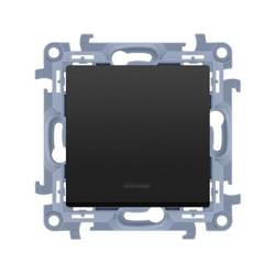 Egypólusú kapcsoló LED háttérvilágítással (modul) 10AX 250V matt fekete