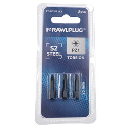 TORSION POZIDRIV1 PZ1 25MM 3db buborékcsomagolásban