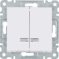 HAGER LUMINA WL0240 CSILLÁRKAPCSOLÓ (105), FEHÉR BURKOLATTAL, KERET NÉLKÜL, SÜLLYESZTETT, JELZŐFÉNNYEL, RUGÓS BEKÖTÉS, 10A 250V IP20 (IP44 531884 TÖMÍTŐKÉSZLETTEL, KÜLÖN RENDELHETŐ)