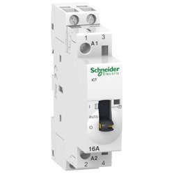 ICT KONTAKTOR 16A 2NO 230V AC ICT KÉZI KAPCSOLÁSSAL IS A9C23712 SCHNEIDER ELECTRIC