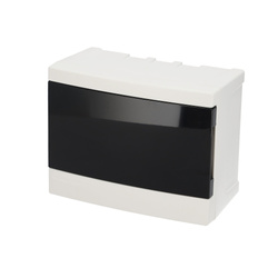 Felületre szerelhető 6 modulos fehér füstszínű EDO777840 EDO Technic elosztószekrény