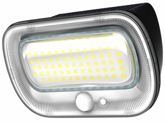 Napelemes homlokzati lámpatest LED SOE-5 5V 0,55W POLY 4000K IP54 PIR + szürkületérzékelő EC20111 Eco Light