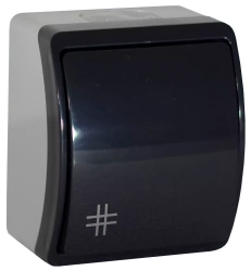 Fröccsenésálló keresztkapcsoló, szürke-antracit, IP44 KOALA 154-09 ViPlast