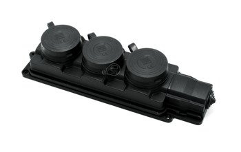 Csatlakozók: AC táp; aljzat; 2P+PE; 250VAC; 16A; fekete; IP44; D.3159/3 PAWBOL