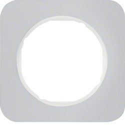 Berker R.1 Egykeretes alumínium / fehér 10112174