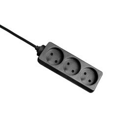 Hosszabbító kábel 3gang hordozható 5m ECONOMIC fekete Elgotech EPS-305-2