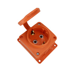 Egyes gumialjzat Schuko IP54 narancssárga | 221.000.101 | HOROZ