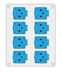 R-BOX 240 8x250V kapcsolószekrény B.1605 Pawbol