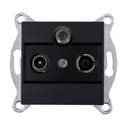 RTV-SAT végcsatlakozó szűrővel, fekete 279/14E EXEN