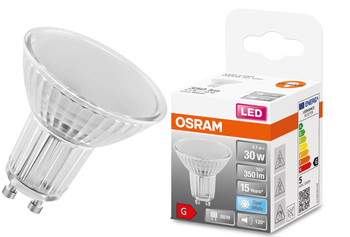 LED izzó ST PAR 16 GU10 4,3W = 30W 120° 4000K Osram