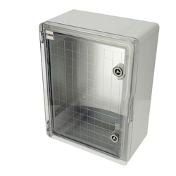 ABS elektromos ház 300x400x170 cinkelt szerelőlappal (átlátszó ajtókkal) | 800.701.003 | HOROZ