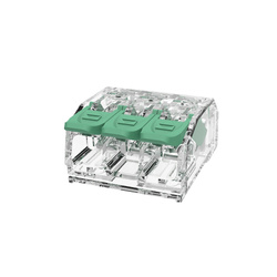 Szerelőkapocs karos minden típusú kábelhez 3x 0,2-4mm2 Zöld EDO413 EDO Technic