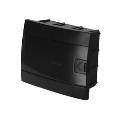 Süllyesztett 8 modulos kapcsolótábla fekete füst HOROZ