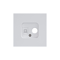 TV + RJ45 aljzat fedlap fehér, iZi ViPlast sorozat