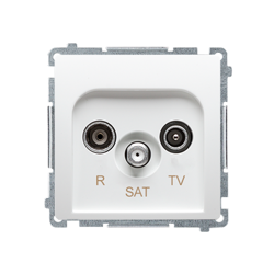 R-TV-SAT kimeneti antenna aljzat fehér Kontakt Simon BMZAR-SAT1.3/1.01/11