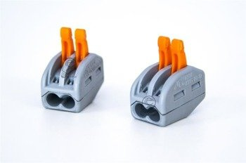 Gyorscsatlakozó kioldókarokkal 2x0,08-4mm2 222-412, Wago