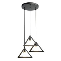 Geometriai függeszték fekete E27 foglalattal fekete kupolával 3927 V-TAC