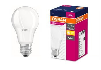 Osram LED Izzó, E27, 10W (75W), 1055 lumen, A +, meleg fény (2700K)