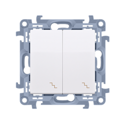 Alternatív kapcsoló dupla (modul) 10AX 250V fehér Simon 10