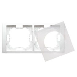 2 irányú keret Neos fröccsenésálló IP44-es változathoz , tömítéskészlettel fehér Simon Basic BMRC2B/11