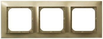 Ramka potrójna złoty metalik Ospel Impresja R-3Y/28