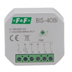 BIS-408-LED 16A 1xNO 230V bistabil relé BIS-408-LED F&F BIS-408-LED F&F