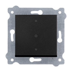 Redőnykapcsoló (modul), háromállású, Fekete metál 218/14E EXEN