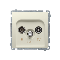 R-TV-SAT kimeneti antenna aljzat bézs Kontakt Simon BMZAR-SAT1.3/1.01/12