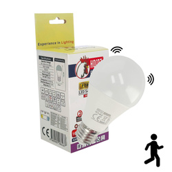LED izzó E27 mozgás- és fényérzékelővel 10W 1032lm 4200K | HOROZ