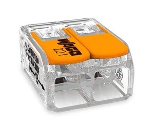 Wago gyorscsatlakozó kioldókarokkal 2x0,5-6mm 221-612 Wago