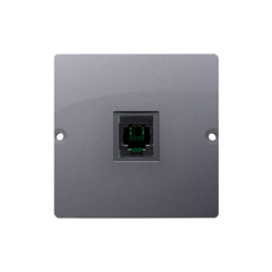 RJ11 telefon aljzat univerzális, szimpla (modul) ezüst matt Simon Basic BMTU.01/43