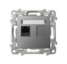 Egyetlen számítógép aljzat, kat. 5e MMC SZAFIR Szürke Ospel Ospel