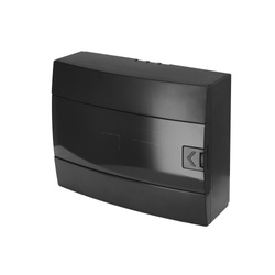 Felszíni 12 modulos kapcsolószekrény fekete füst HOROZ