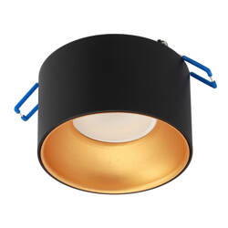 ZAMA Black Gold S IP20 rejtett mennyezeti lámpatest, kerek fekete, arany középen EDO777452 Edo Solutions