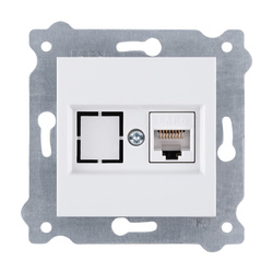 Kat.6 számítógépes aljzat Fehér 253/01E EXEN