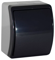 Fröccsenésálló egyes kapcsoló, szürke-antracit, IP44 KOALA 151-09 ViPlast