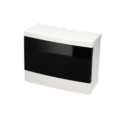 Felületre szerelhető 8 modulos fehér füstszínű EDO777842 EDO Technic elosztópanel