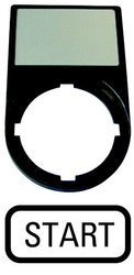 START leíró tábla 50x30mm fekete téglalap alakú 216495 Eaton