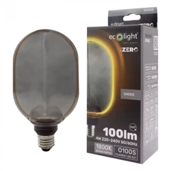 Dekoratív LED izzó E27 4W 1800K meleg 100lm O100 Smoke ZERO SERIES 4W 1800K meleg 100lm Eco Light