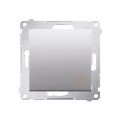 Simon 54 Premium Ezüst nyomógomb „fény” gyorscsatlakozó, DS1.01/43